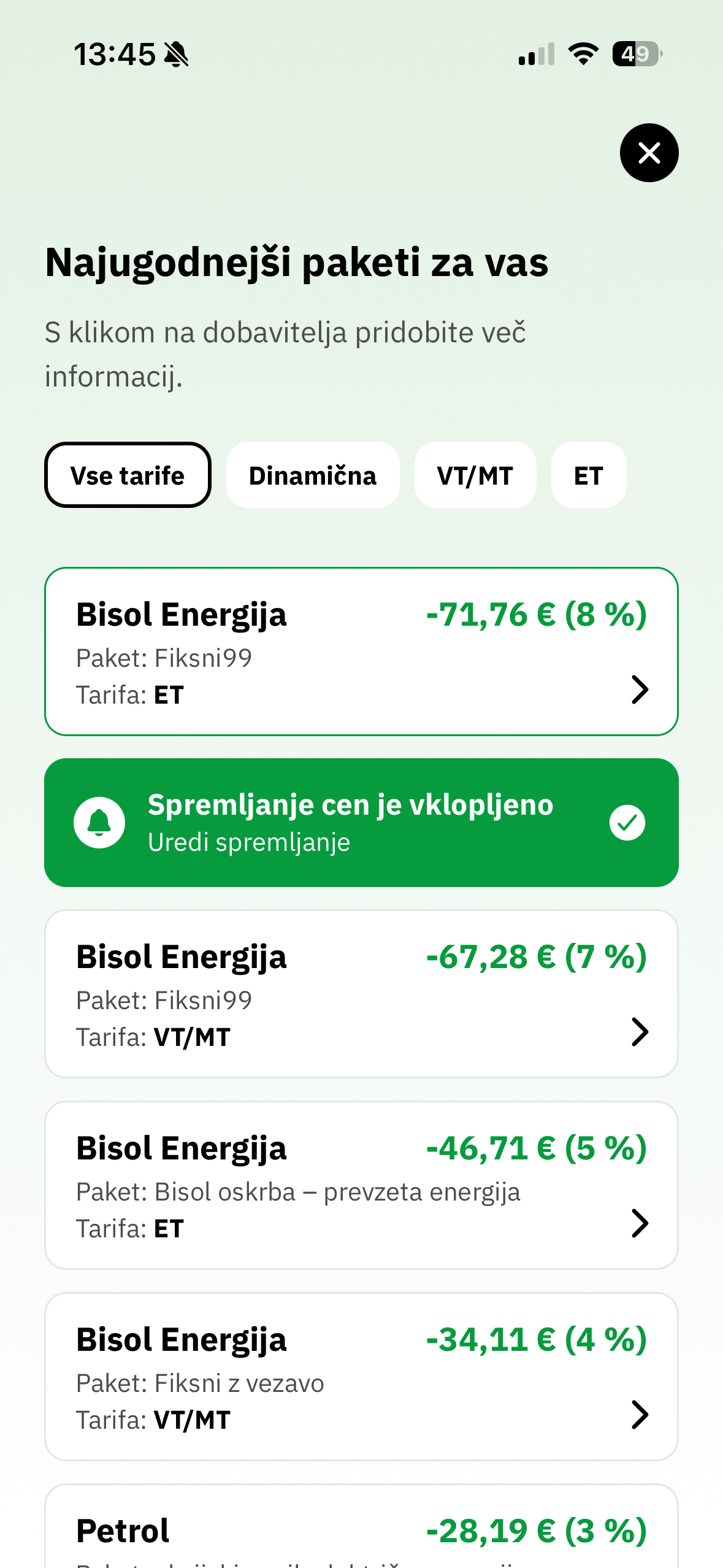 Najugodnejše tarife zate v aplikaciji Tarifnik